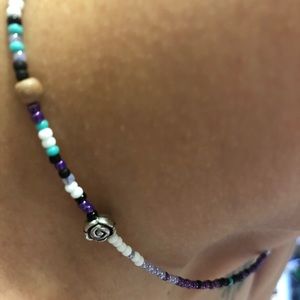 HandMade in Ca Seeded Bead Necklace Choker